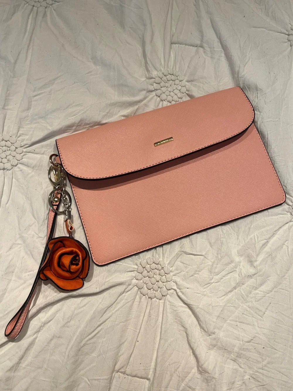 like new leather wristlet & bag charm bundle